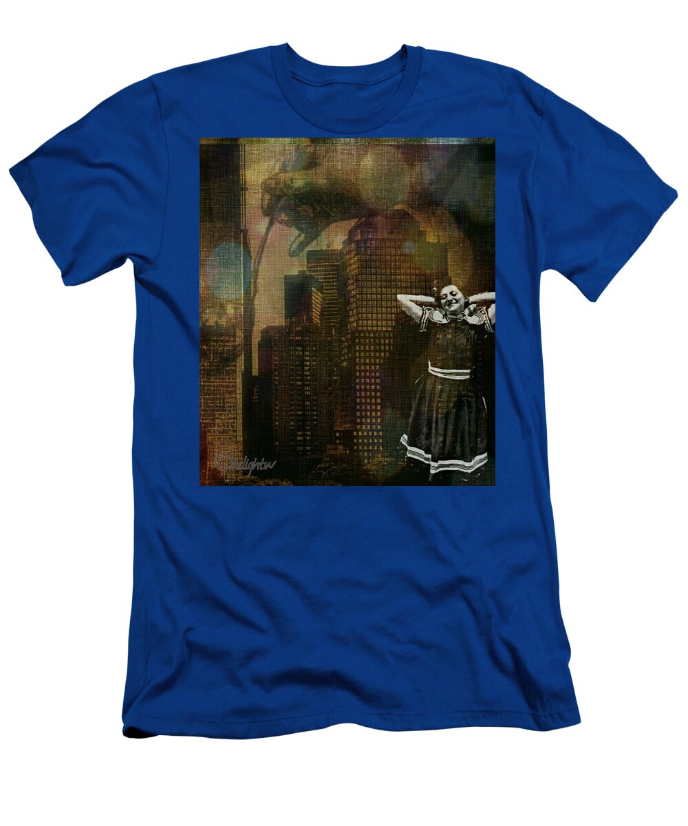 Vintage T-Shirt featuring the digital art Summer in the City by Delight Worthyn