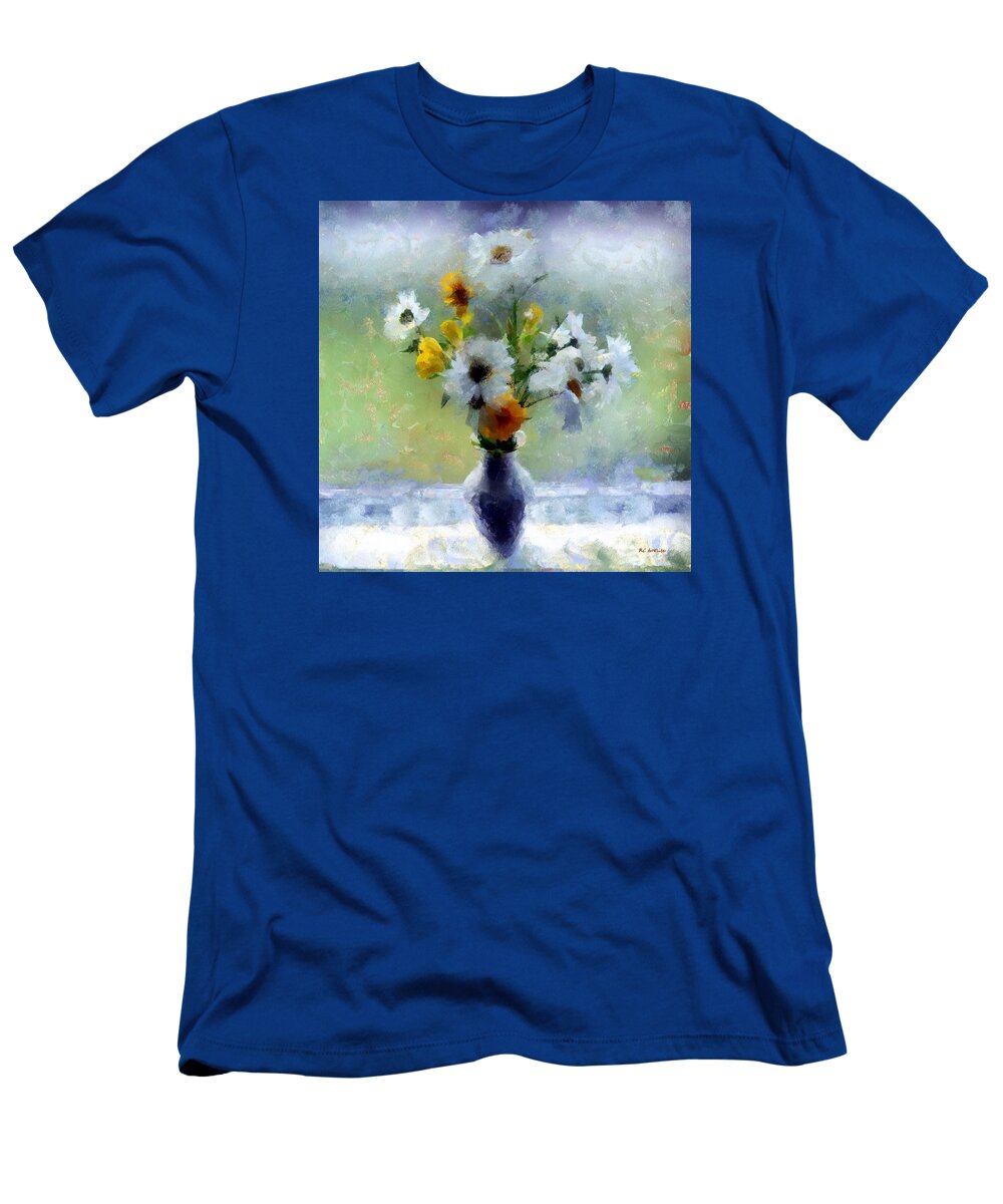 Flowers T-Shirt featuring the painting Summerstorm Still Life by RC DeWinter