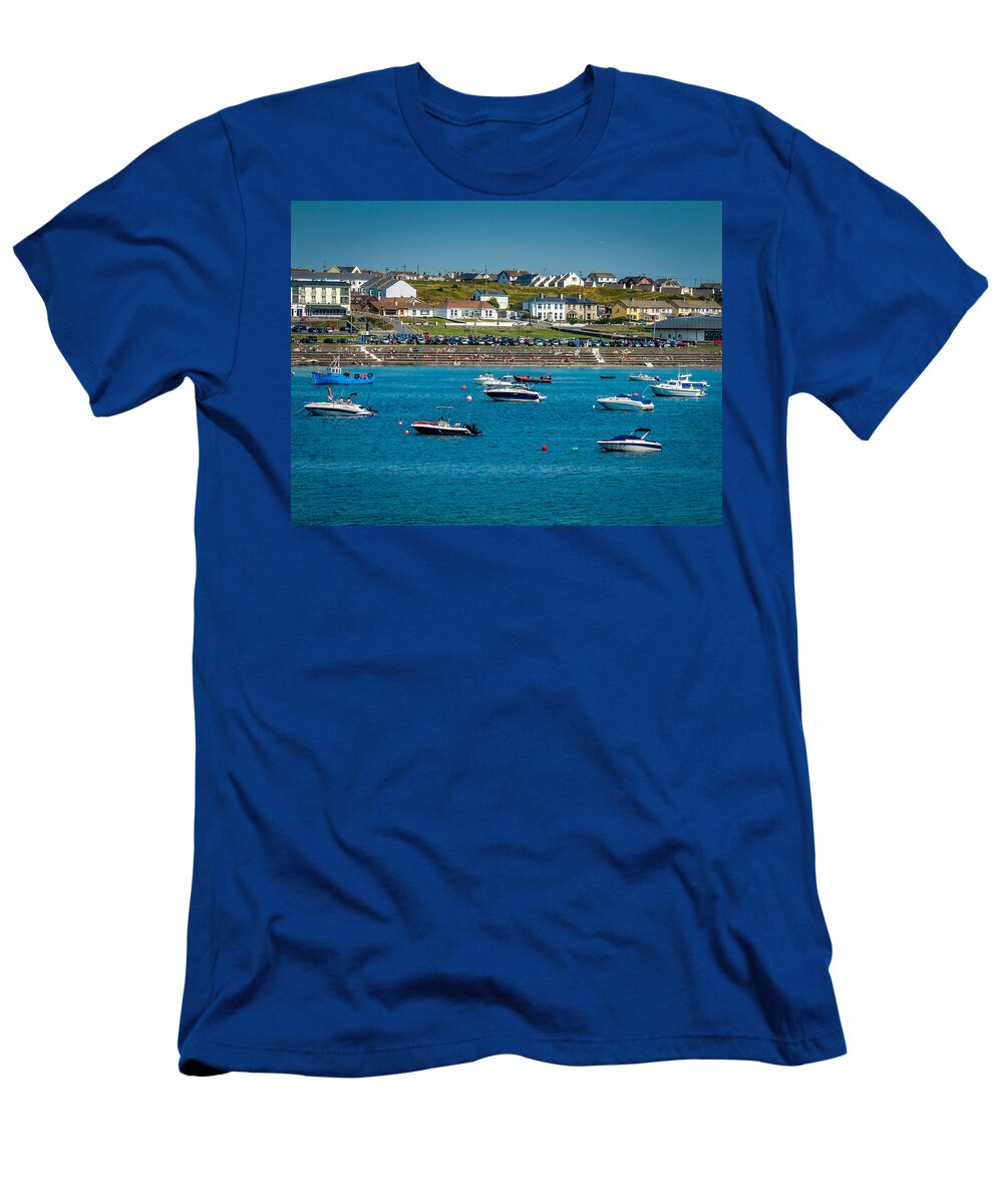 Ireland T-Shirt featuring the photograph Sunny Summer Day on Kilkee Bay by James Truett