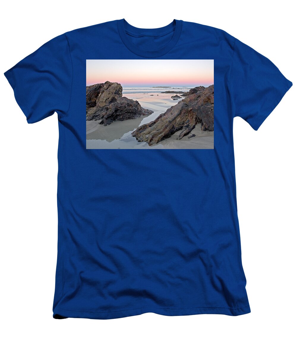 Beach T-Shirt featuring the photograph Sunset Denhams Beach. by Steven Ralser