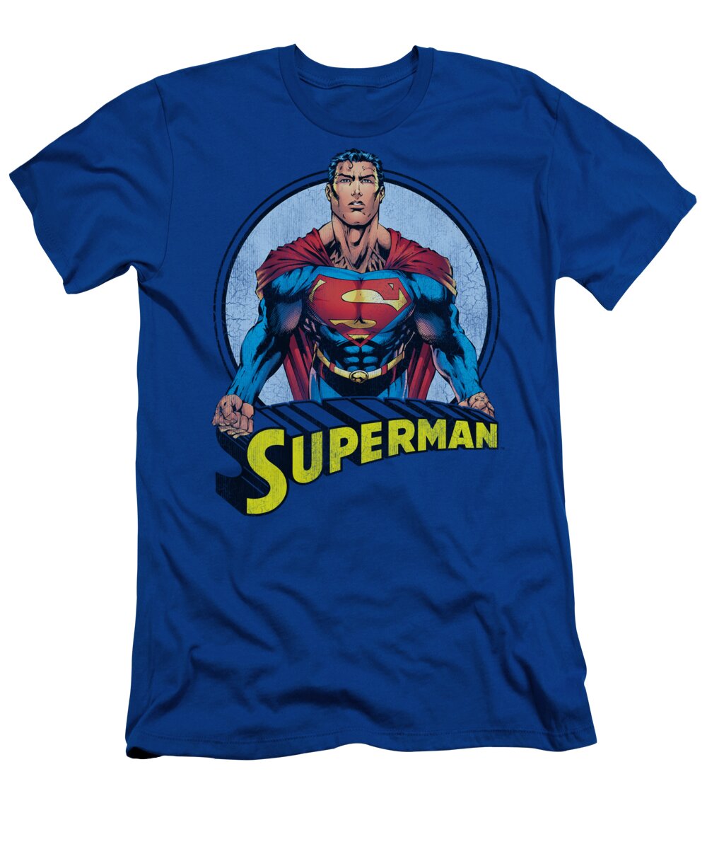 Superman T-Shirt featuring the digital art Superman - Flying High Again by Brand A
