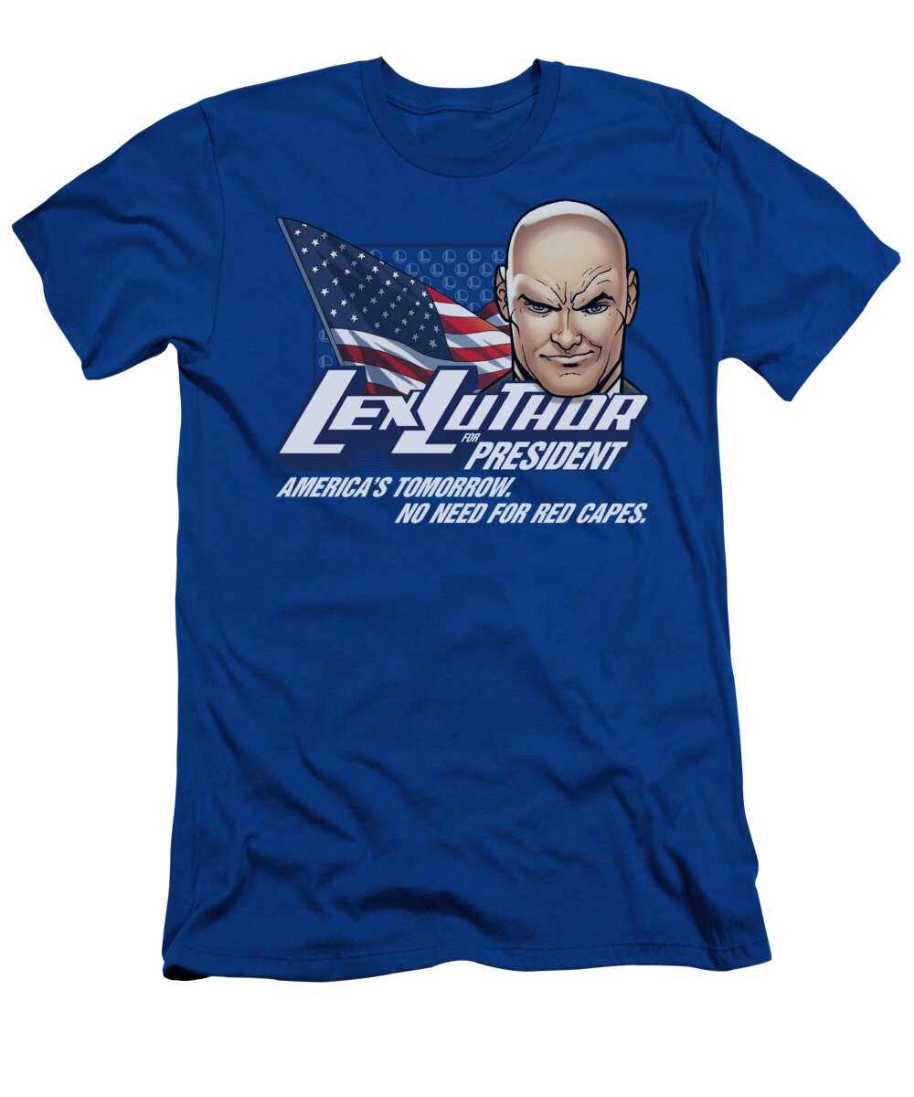 Superman T-Shirt featuring the digital art Superman - Lex For President by Brand A