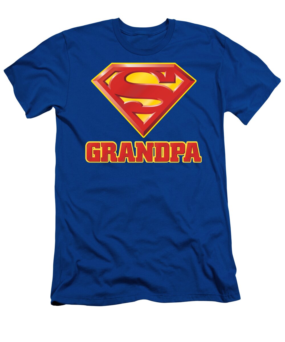  T-Shirt featuring the digital art Superman - Super Grandpa by Brand A