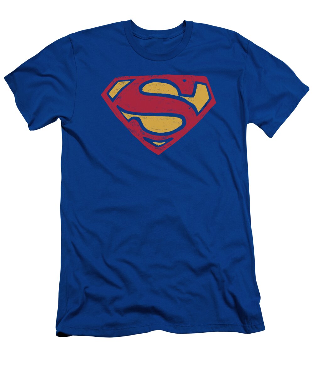 Superman T-Shirt featuring the digital art Superman - Super Rough by Brand A