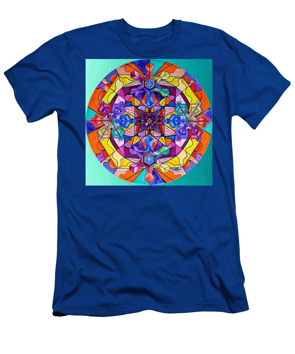 Vibration T-Shirt featuring the painting Synchronicity by Teal Eye Print Store