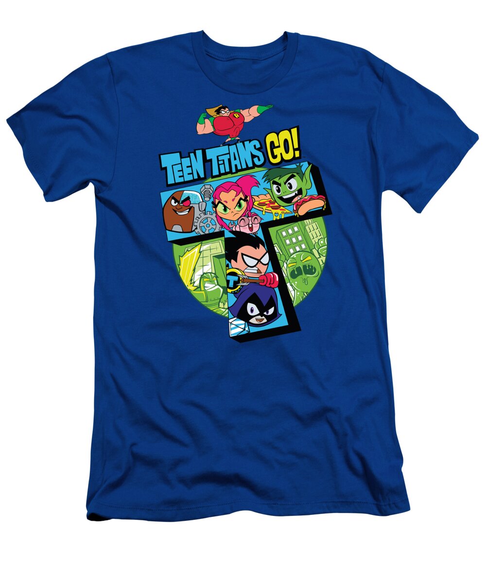 T-Shirt featuring the digital art Teen Titans Go - T by Brand A