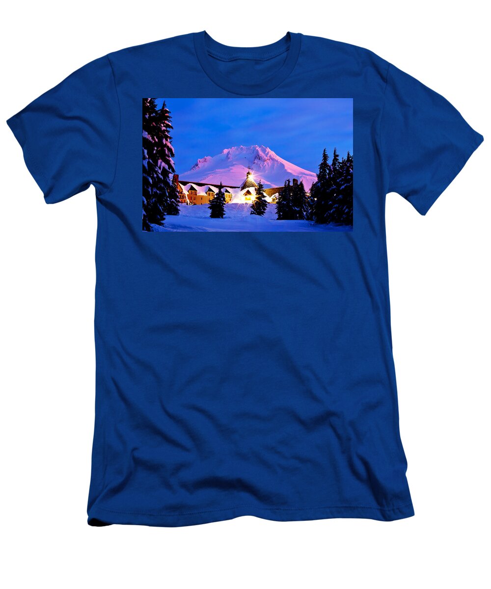 Timberline Lodge T-Shirt featuring the photograph The Last Sunrise by Darren White