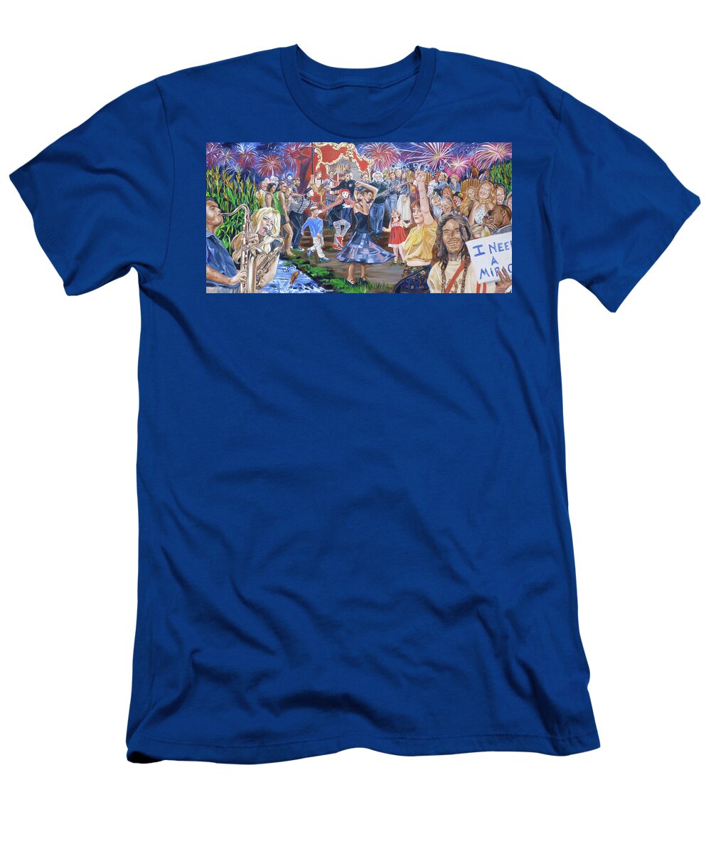 The Grateful Dead T-Shirt featuring the painting The Music Never Stopped by Bryan Bustard