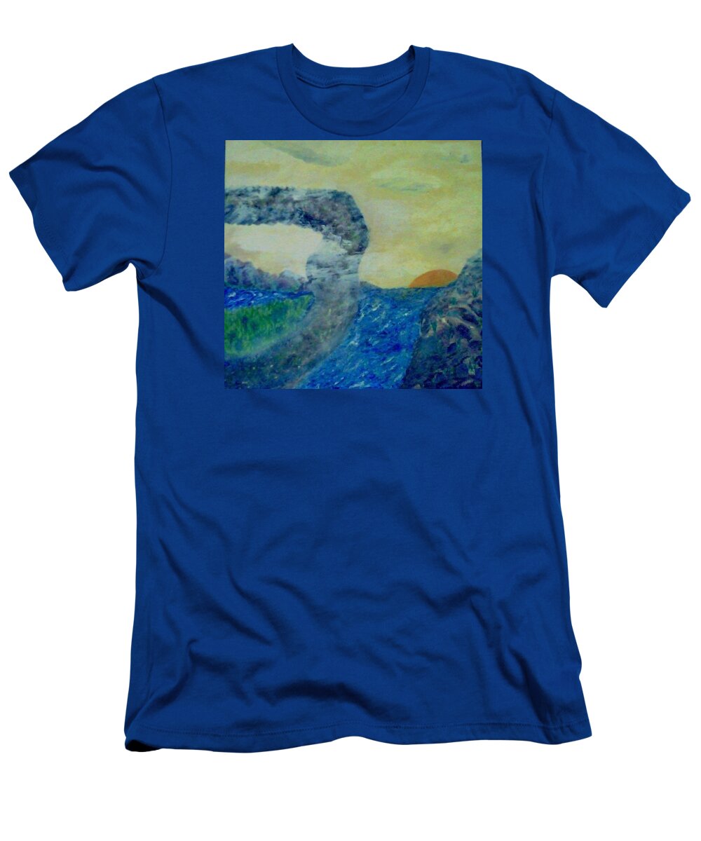 Water T-Shirt featuring the painting The Narrow Way by Suzanne Berthier