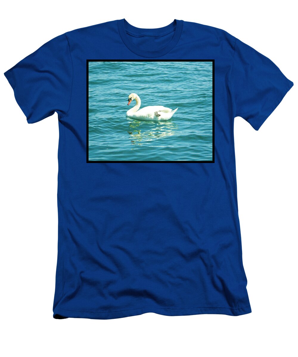 Shawn T-Shirt featuring the photograph The Swan by Shawn Dall