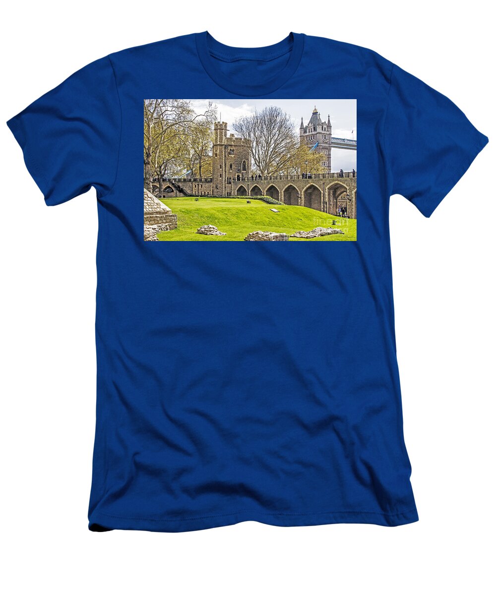 Travel Europe T-Shirt featuring the photograph Tower Bridge and London Tower by Elvis Vaughn