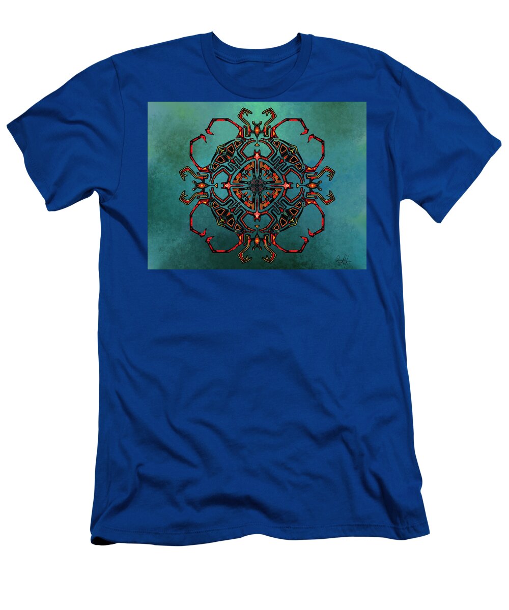 Blue T-Shirt featuring the digital art Transcrab by Douglas Day Jones