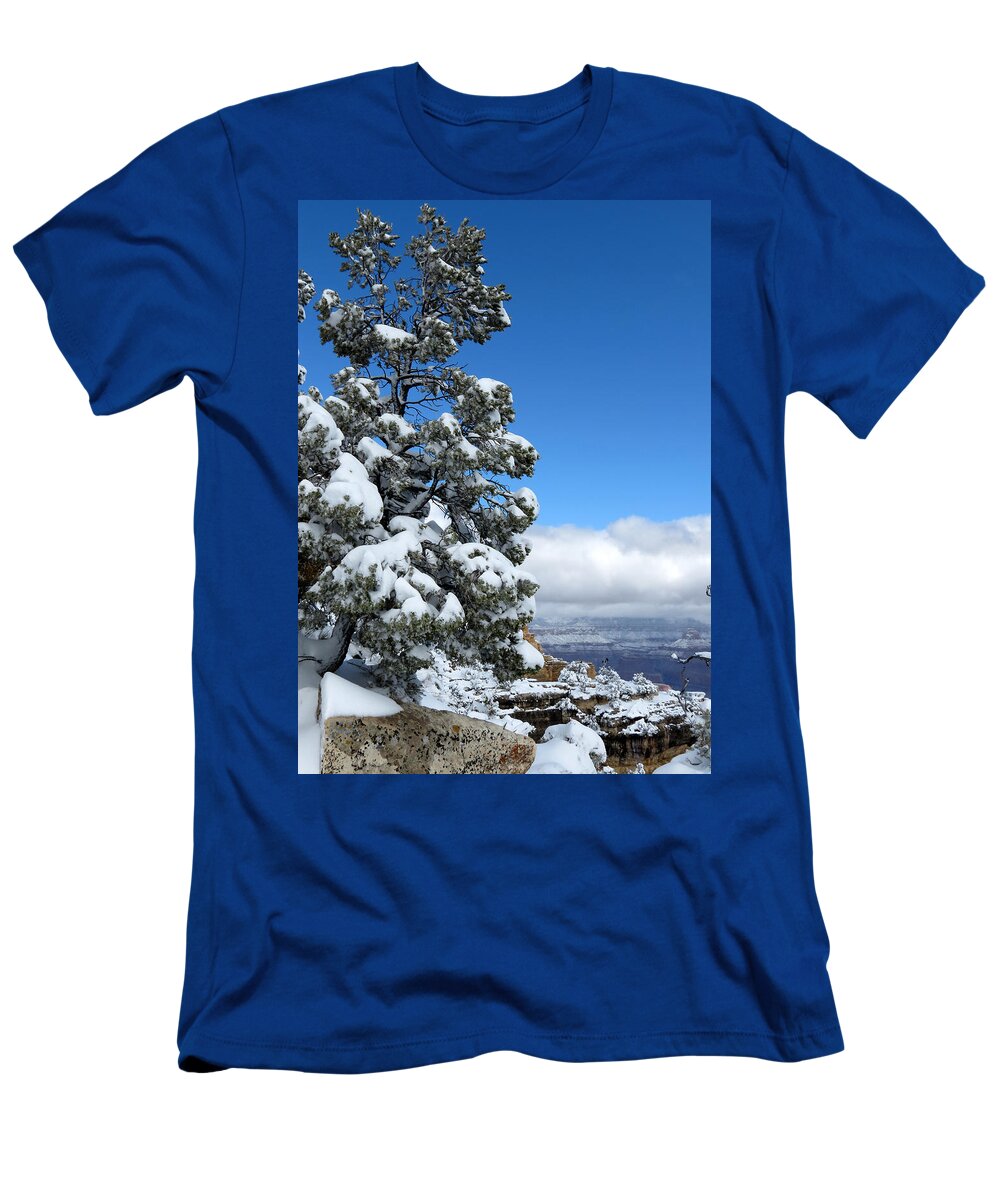 Grand Canyon T-Shirt featuring the photograph Tree at the Grand Canyon by Laurel Powell