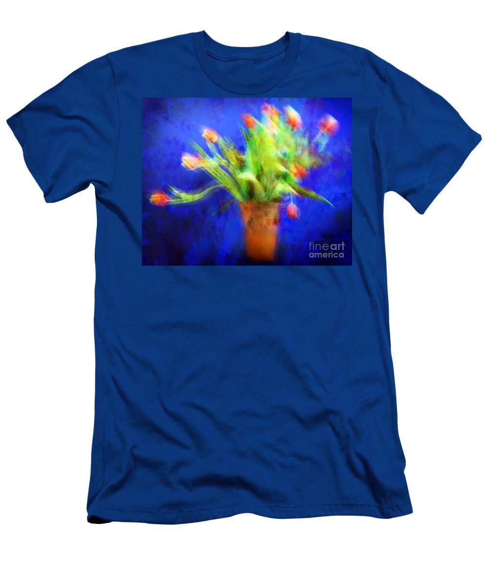 Abstract T-Shirt featuring the photograph Tulips in the Blue by Edmund Nagele FRPS