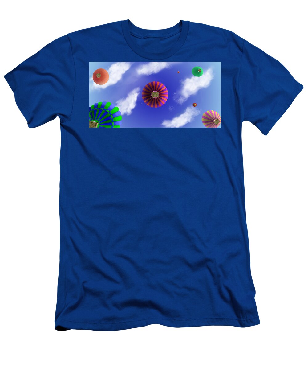 Sky T-Shirt featuring the digital art Up and Away by Steve Karol