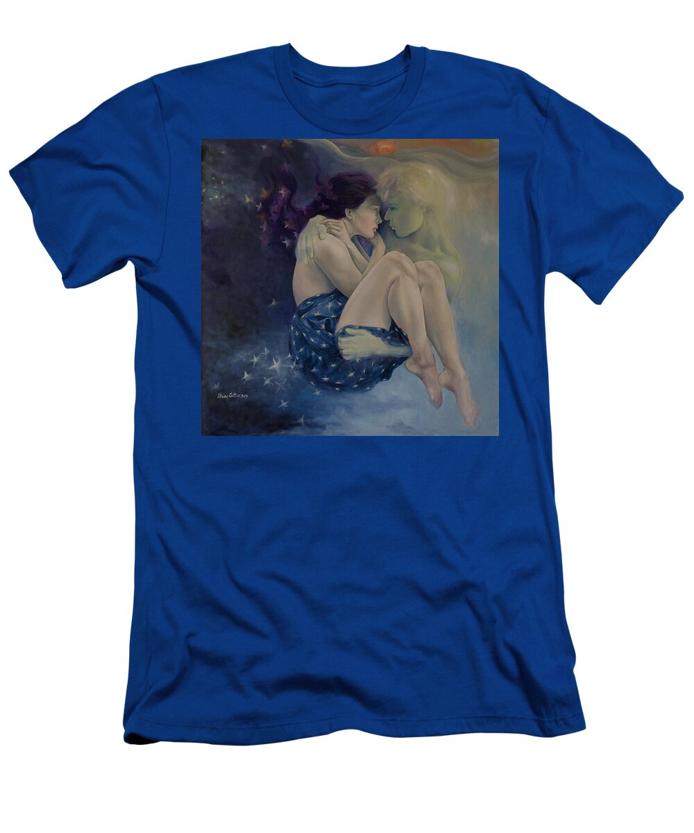 Celestial T-Shirt featuring the painting Upon Infinity by Dorina Costras