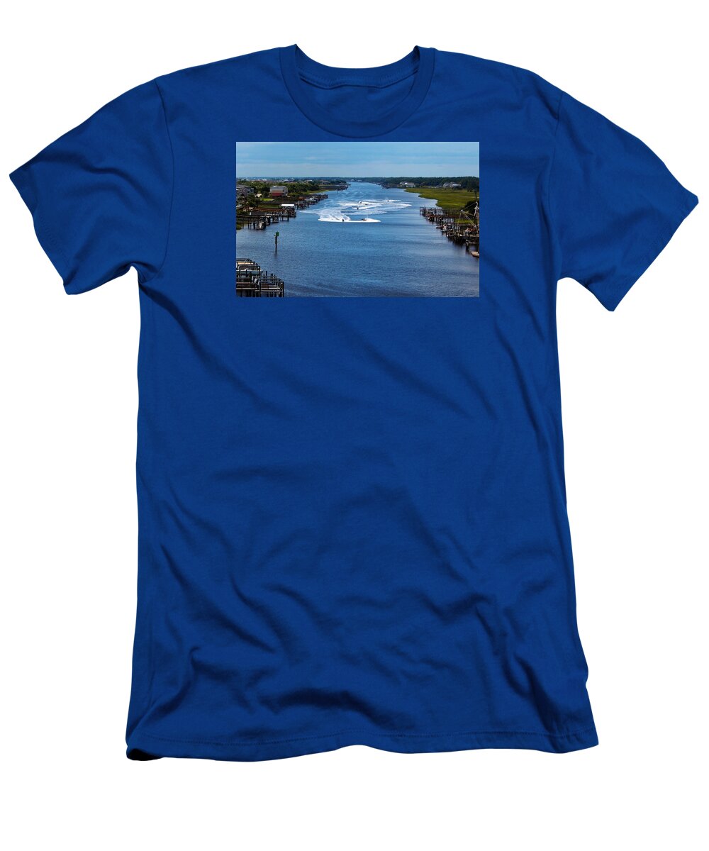Holden Beach T-Shirt featuring the photograph View From Bridge by Cynthia Guinn