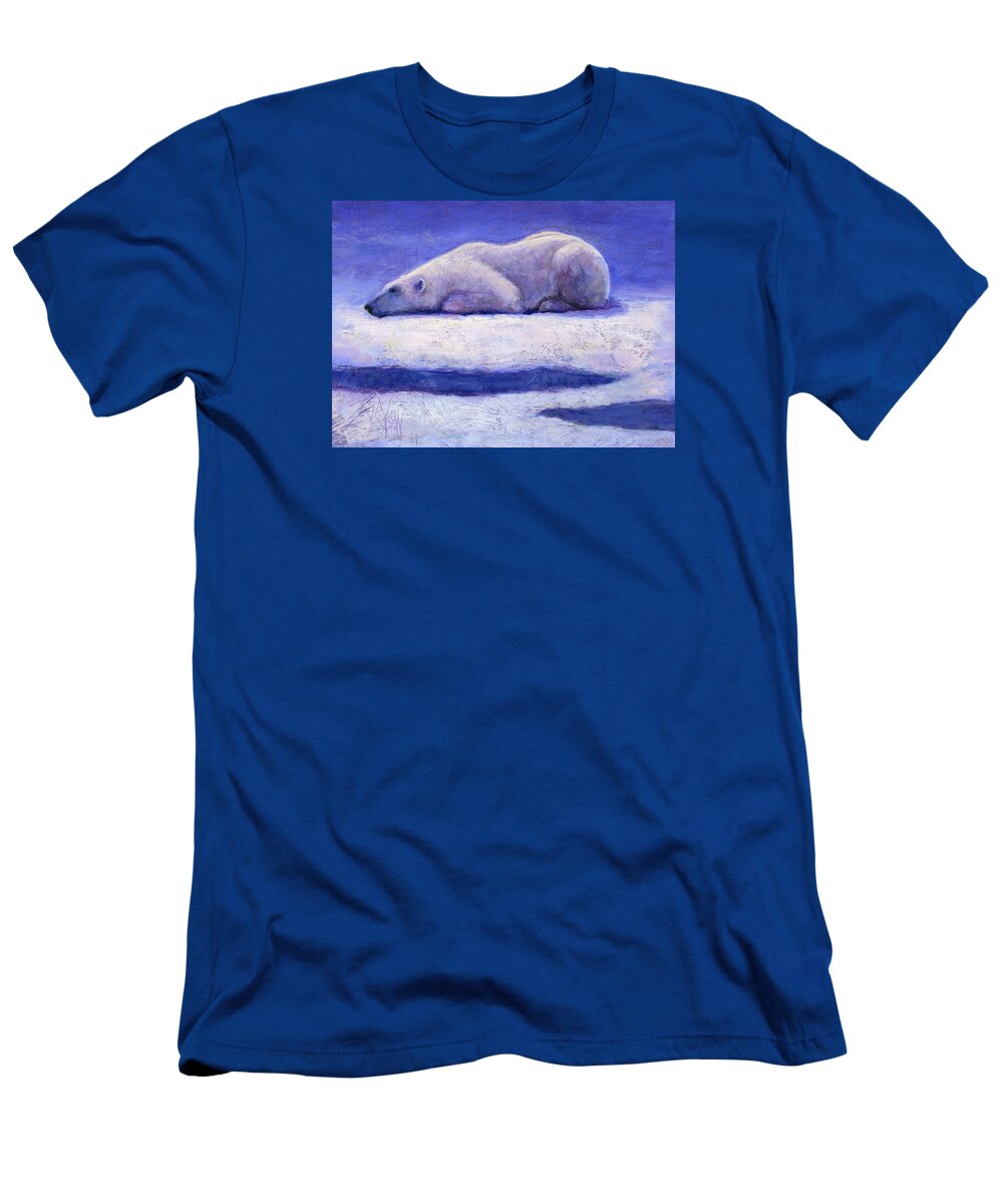 Polar Bear T-Shirt featuring the painting Waiting by Billie Colson
