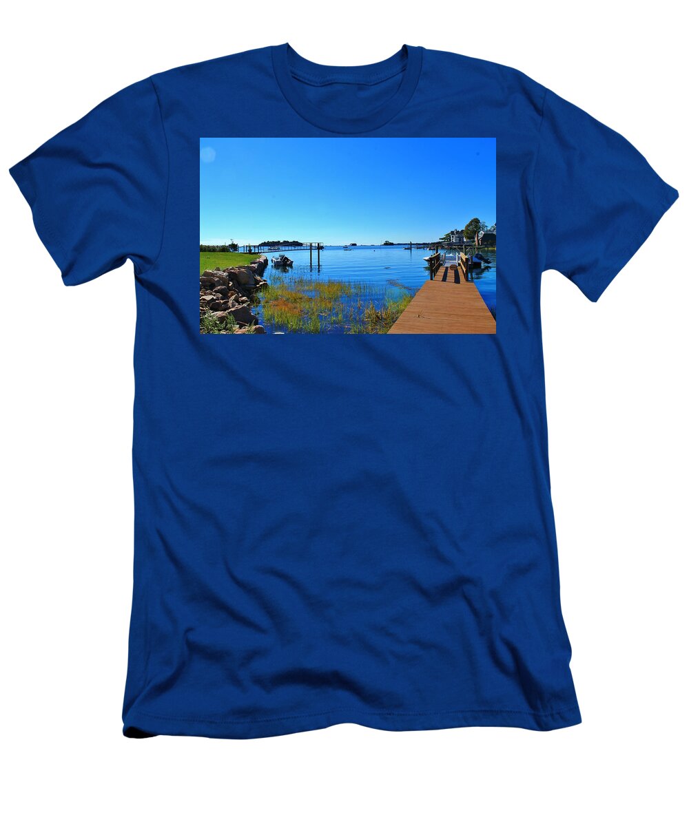 Stony Creek T-Shirt featuring the photograph Walk the Docks by Catie Canetti