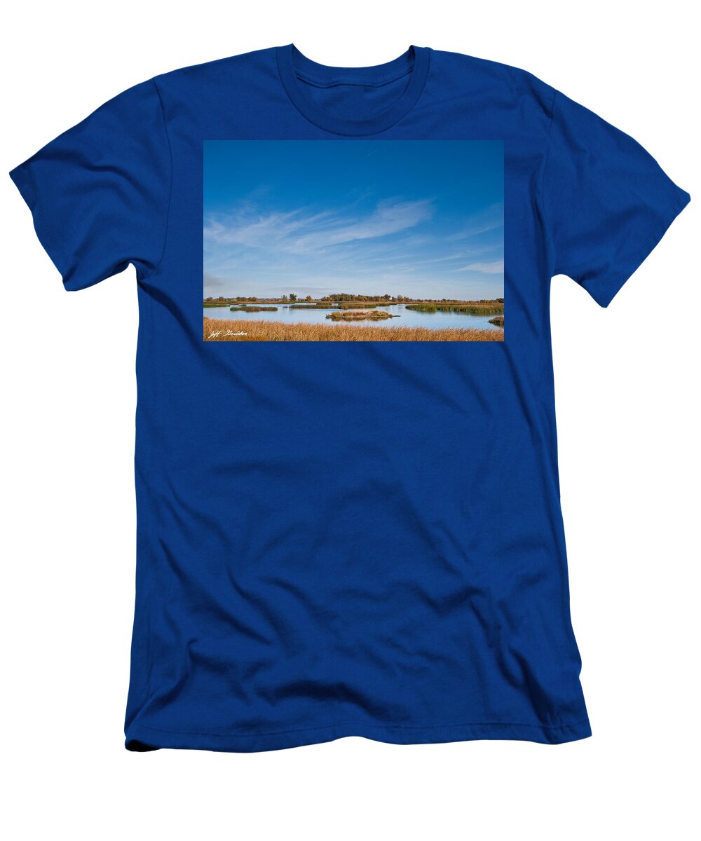 Autumn T-Shirt featuring the photograph Wetland at the Refuge by Jeff Goulden