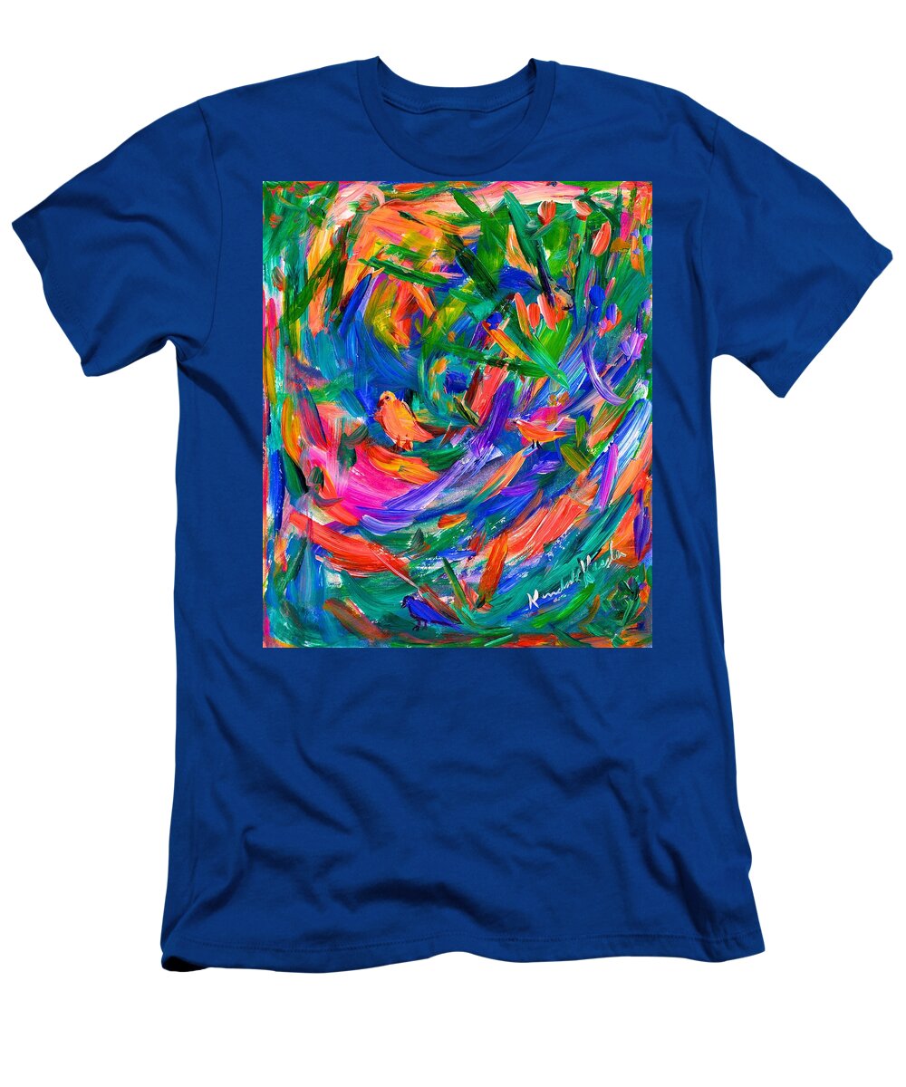 Fox T-Shirt featuring the painting Where is The Fox by Kendall Kessler