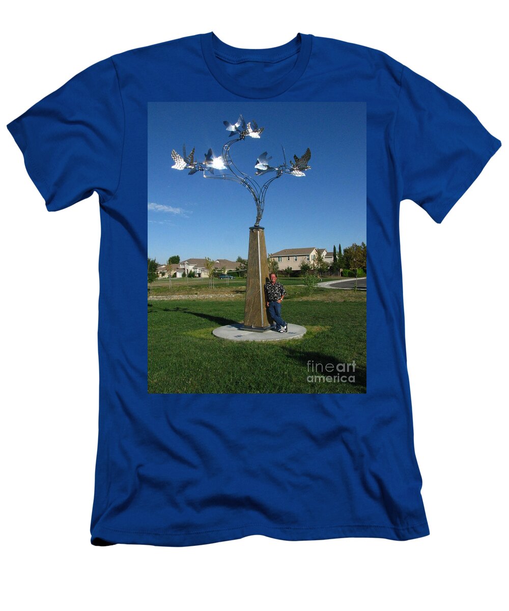 Whirlybird T-Shirt featuring the photograph Whirlybird by Peter Piatt