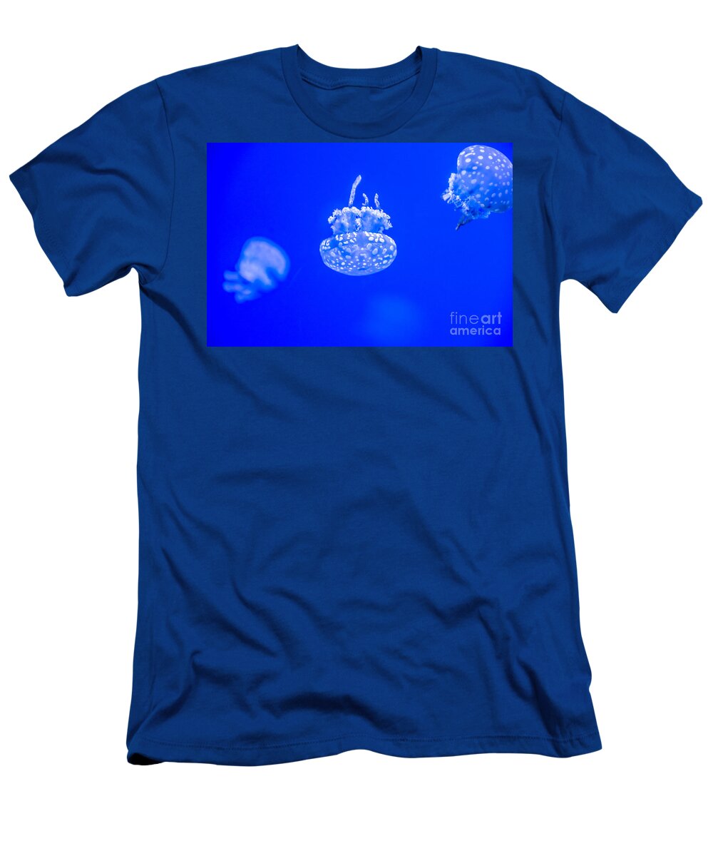  Salt Water T-Shirt featuring the photograph White Jelly Fish by Cheryl Baxter