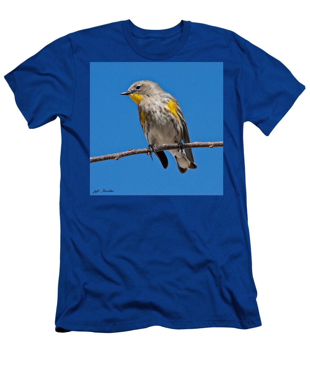 Adult T-Shirt featuring the photograph Yellow-Rumped Warbler by Jeff Goulden