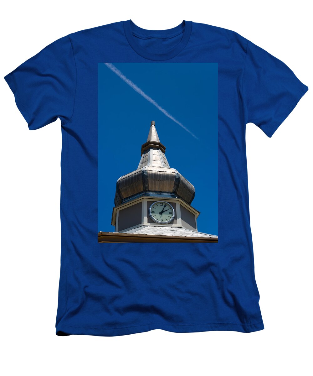 Architecture T-Shirt featuring the photograph Gazebo Clock #1 by Ed Gleichman