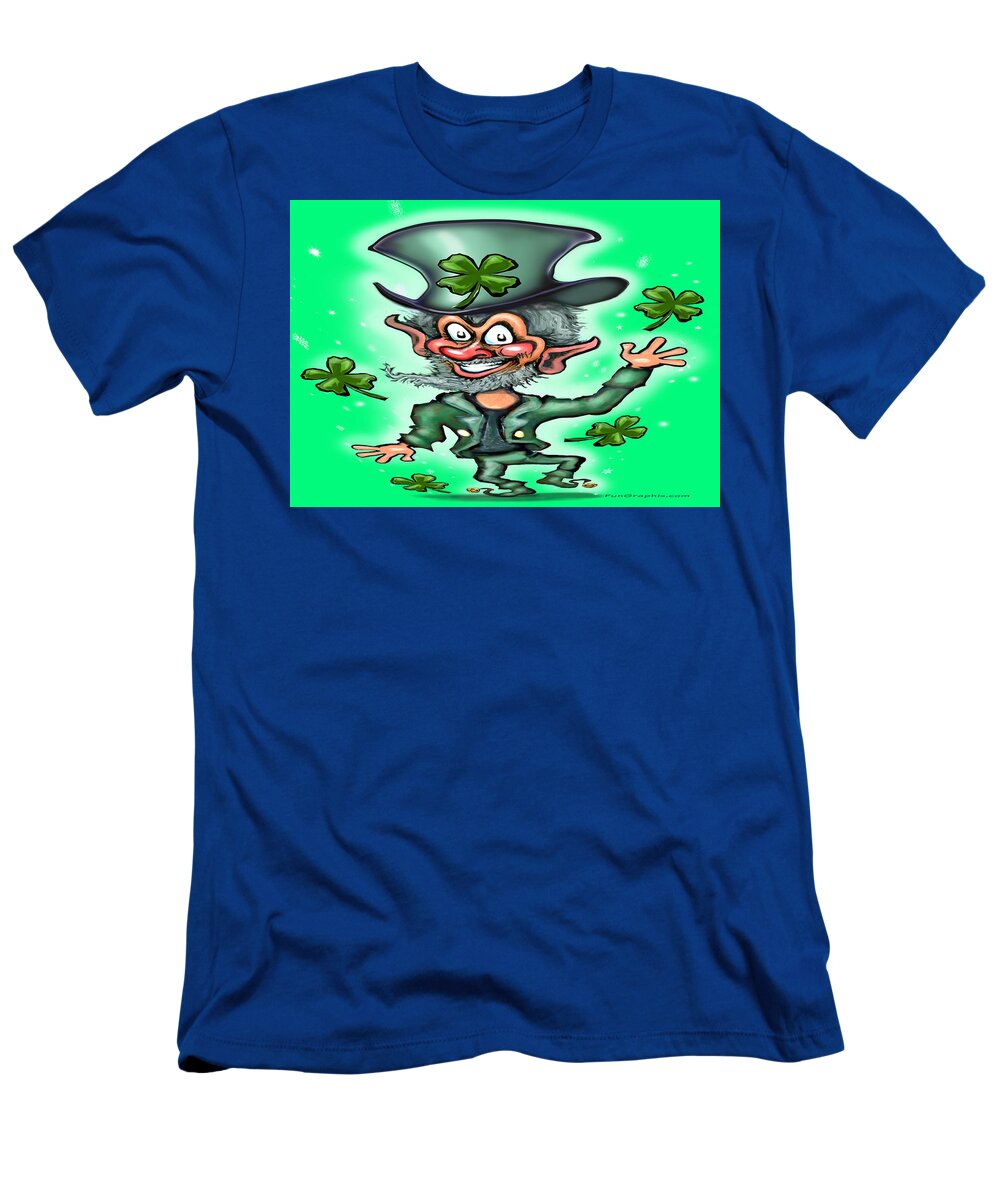 Leprechaun T-Shirt featuring the painting Lucky Charms #1 by Kevin Middleton