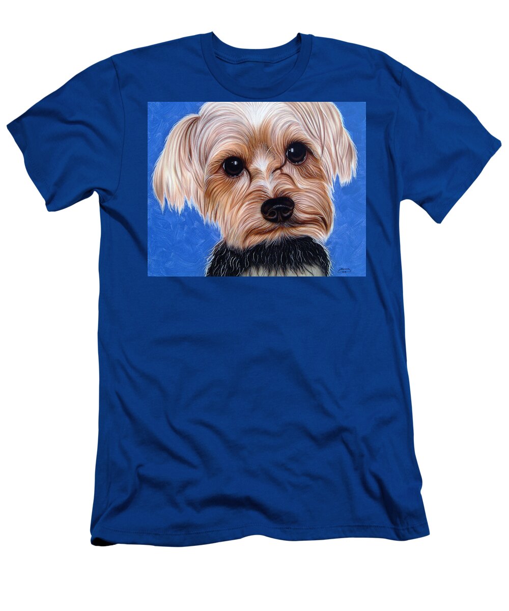 Small Dogs/toy Dogs/dogs/small Pets/cute T-Shirt featuring the painting Terrier #1 by Dan Menta