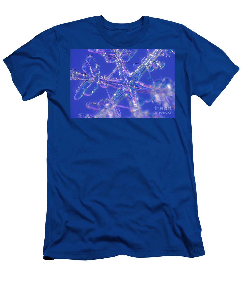 Snowflake T-Shirt featuring the photograph Snowflake #161 by Ted Kinsman