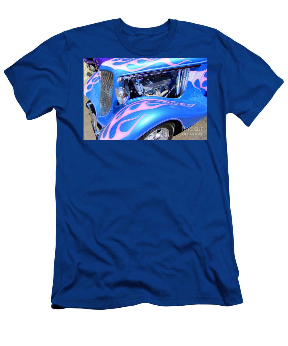 1934 Ford Coupe T-Shirt featuring the photograph 1934 Ford Coupe Engine by Mary Deal