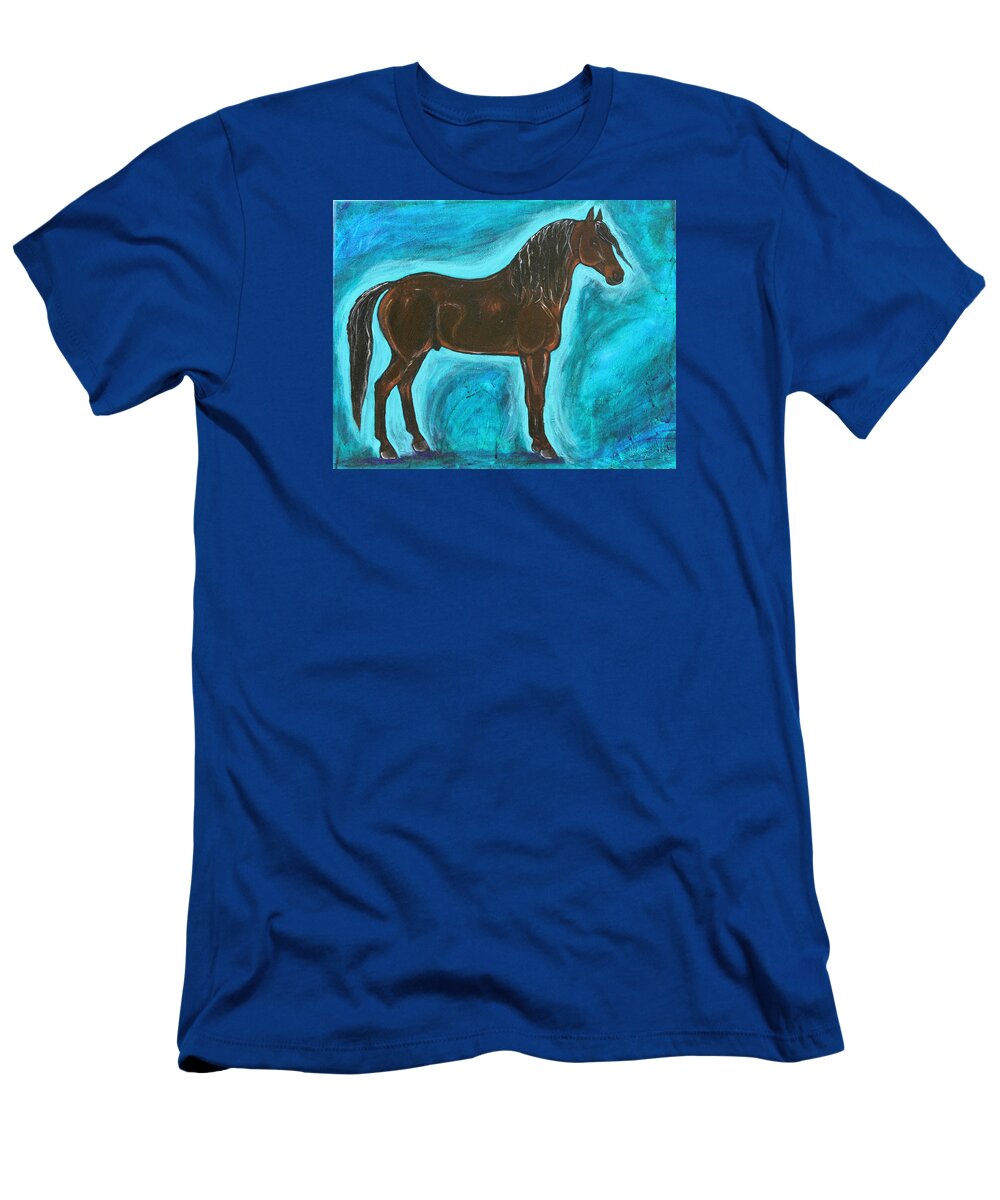 Equine T-Shirt featuring the painting America's Son by Helen Scanlon