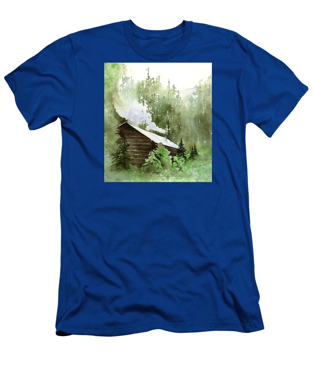 Landscape T-Shirt featuring the painting Backcountry Morning by Marsha Karle