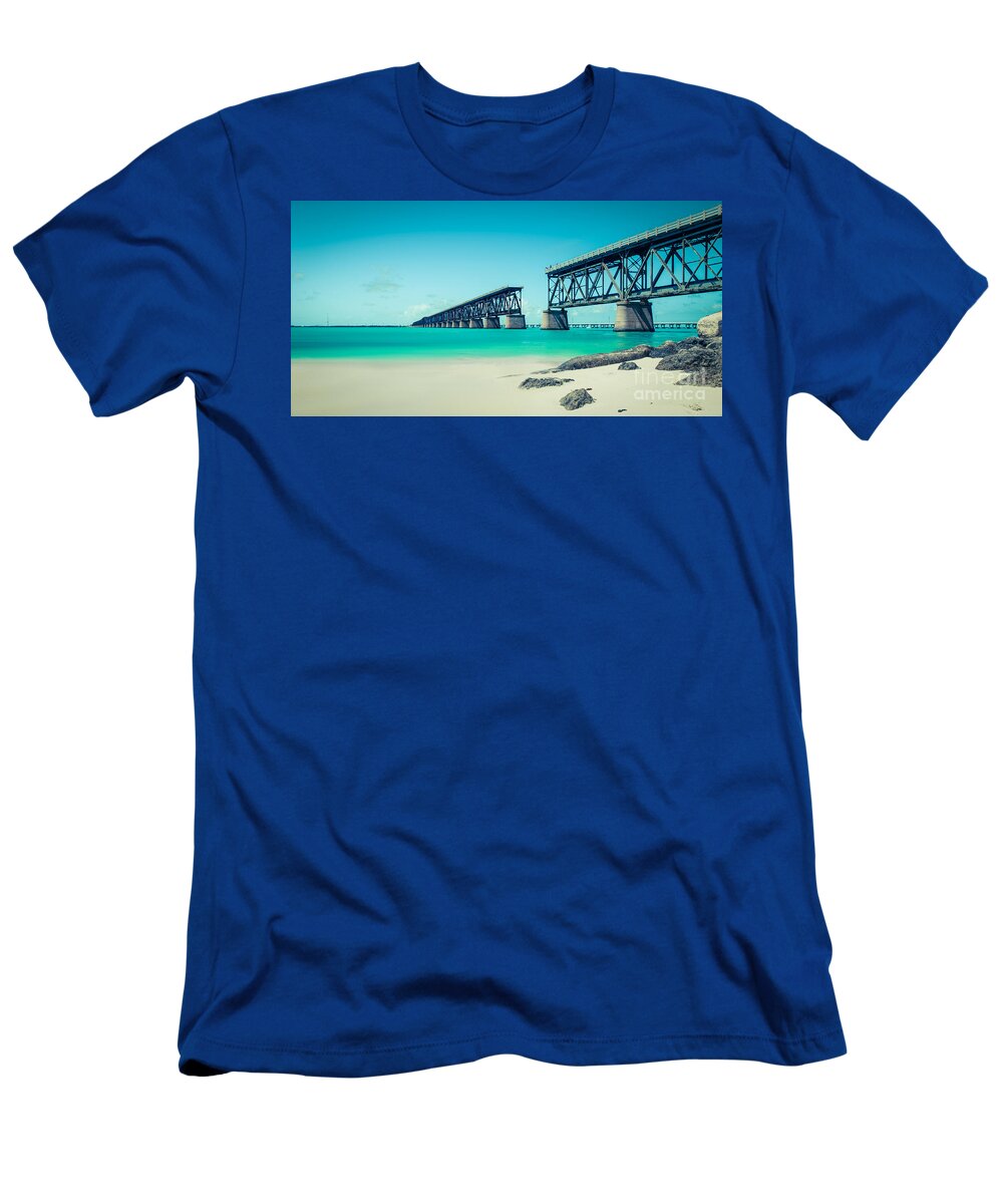 Atlantic T-Shirt featuring the photograph Bahia Hondas Railroad Bridge by Hannes Cmarits