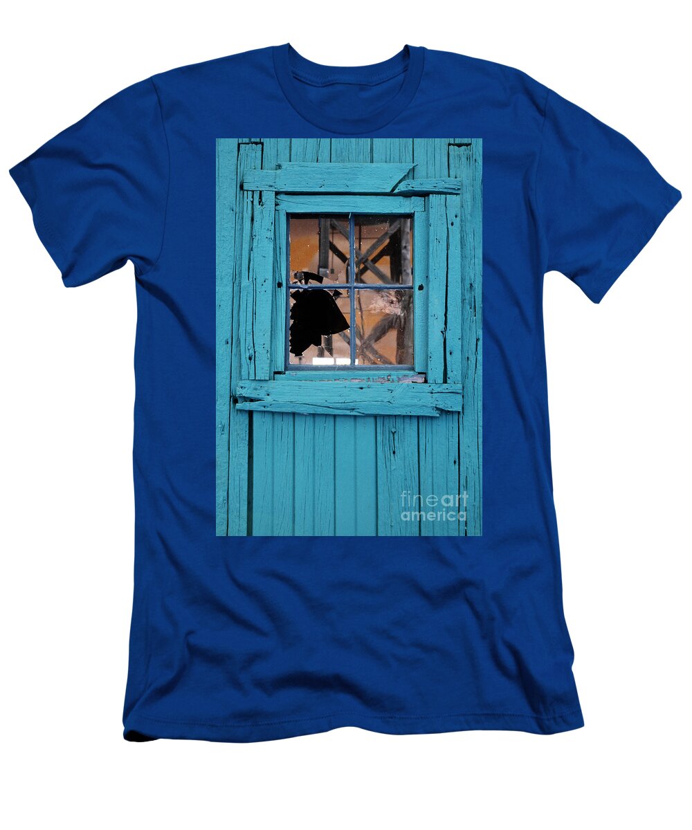 Broken T-Shirt featuring the photograph Broken Window by Jill Battaglia