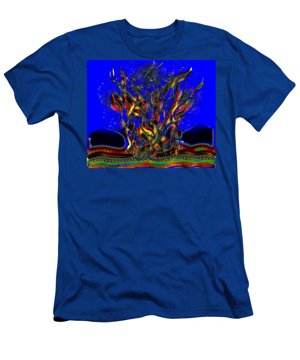 Fire T-Shirt featuring the digital art Camp Fire Delight by Alec Drake