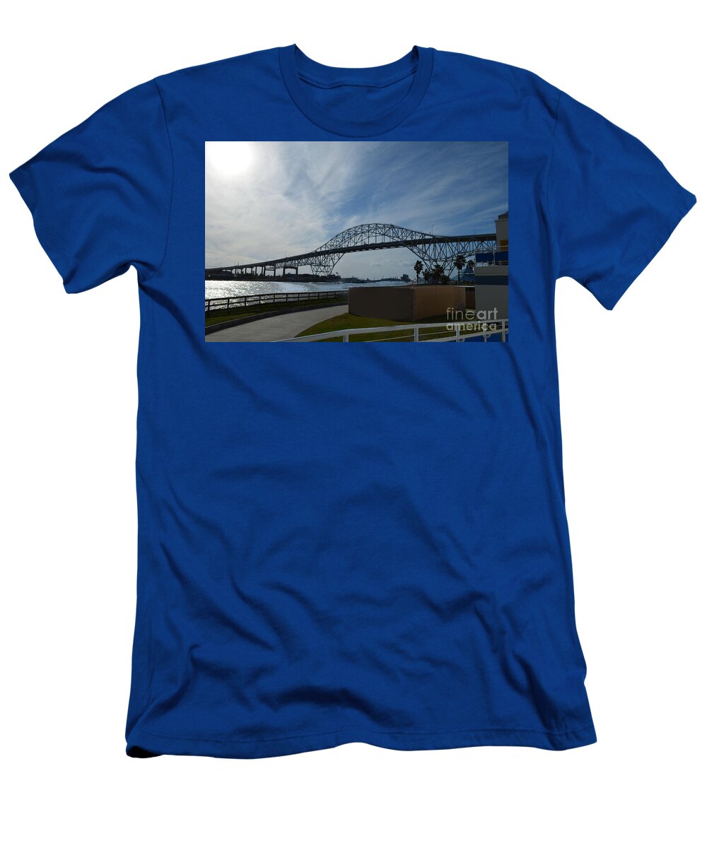 Bridge T-Shirt featuring the photograph Corpus Christi Bridge by Donna Brown