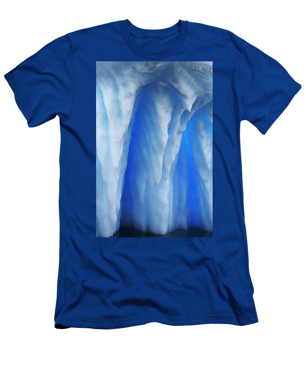 00285473 T-Shirt featuring the photograph Detail Of An Iceberg, Antarctica by Jan Vermeer