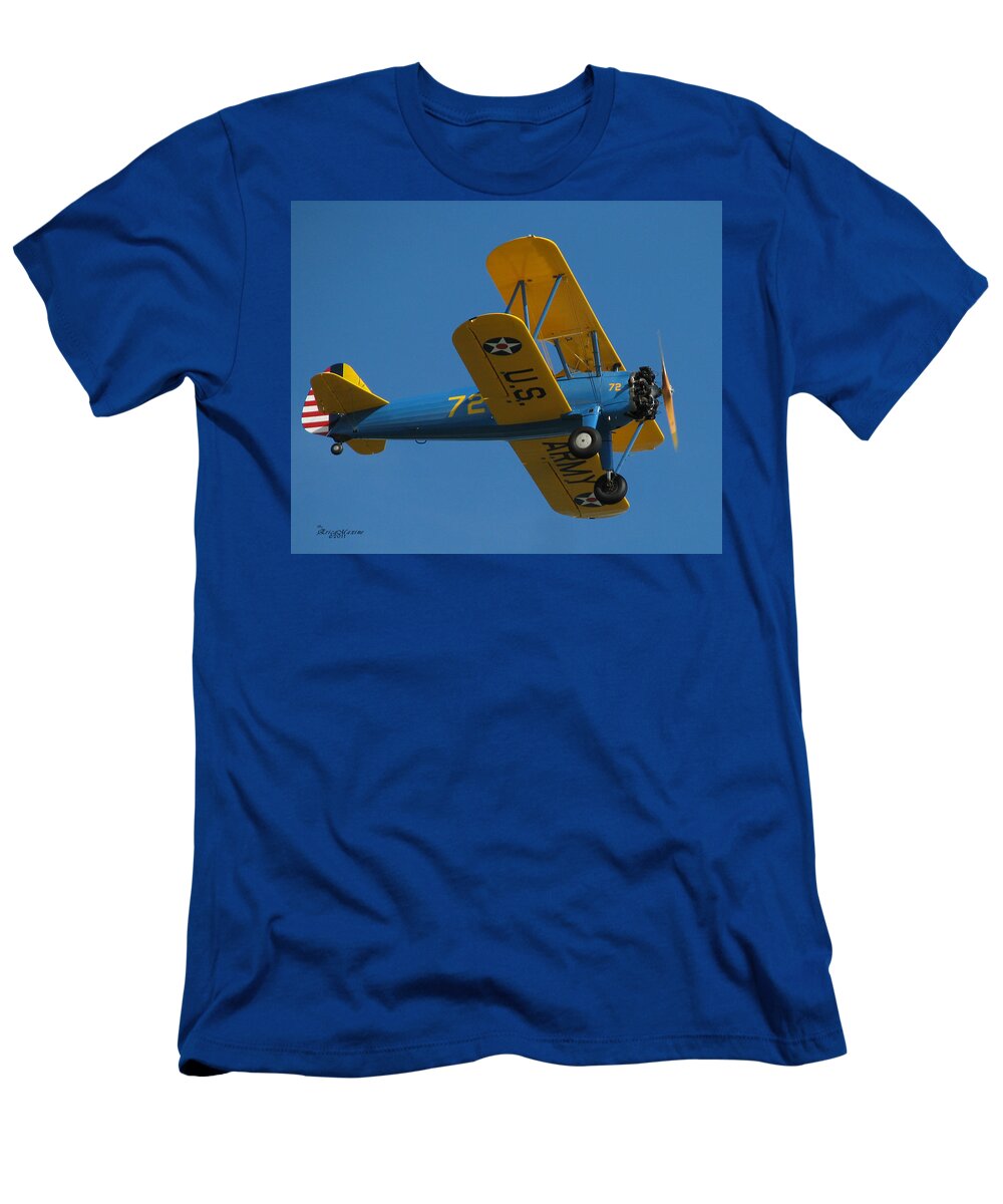 Tn T-Shirt featuring the photograph Fly Away - Stearman bi-plane by Ericamaxine Price
