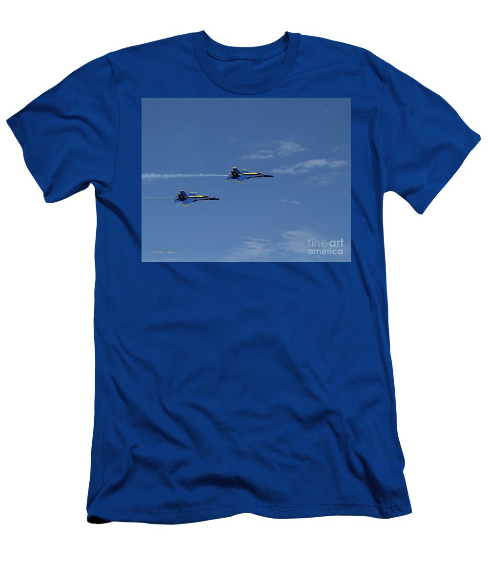 Airshow T-Shirt featuring the photograph Follow Me by Sue Karski