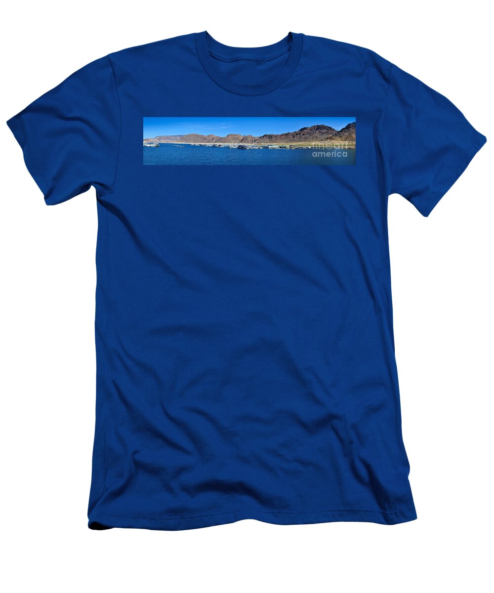 Lake Meade T-Shirt featuring the photograph Lake Mead panorama shot by Dejan Jovanovic