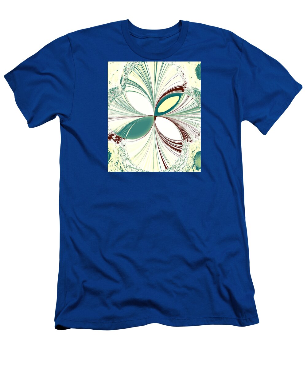 Abstract T-Shirt featuring the digital art Light in the Darkness White by Karen Francis