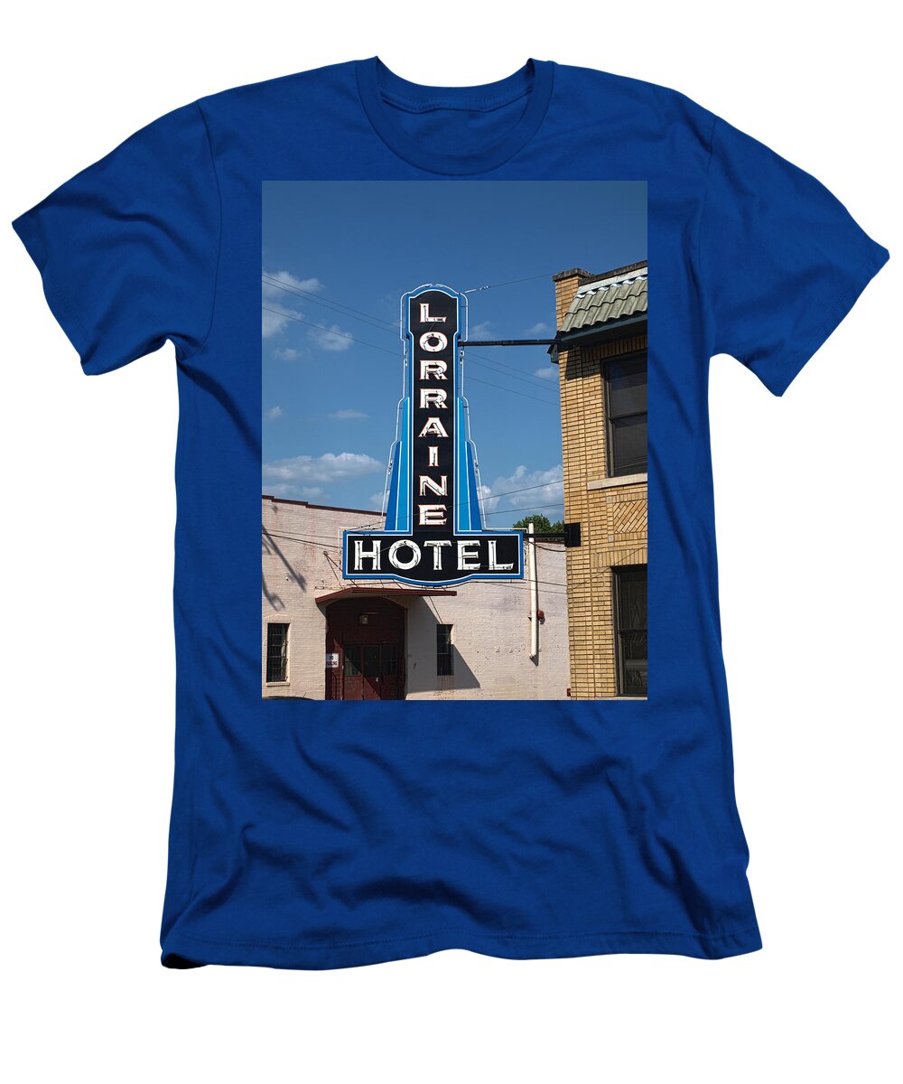 Memphis T-Shirt featuring the photograph Lorraine Hotel Sign by Joshua House