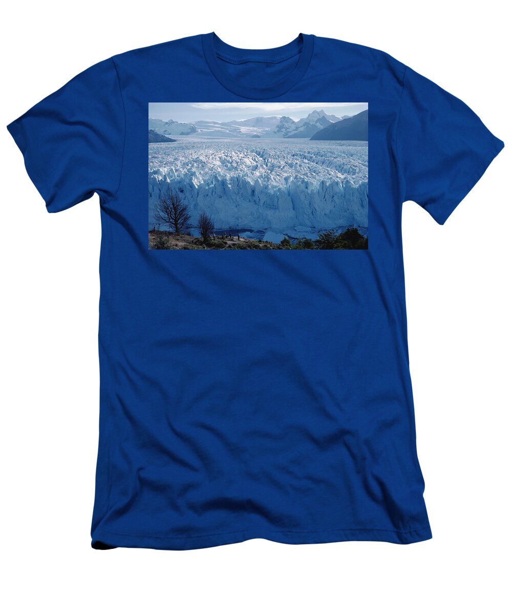 00141364 T-Shirt featuring the photograph Perito Moreno Glacier, Tourist Overlook by Tui De Roy