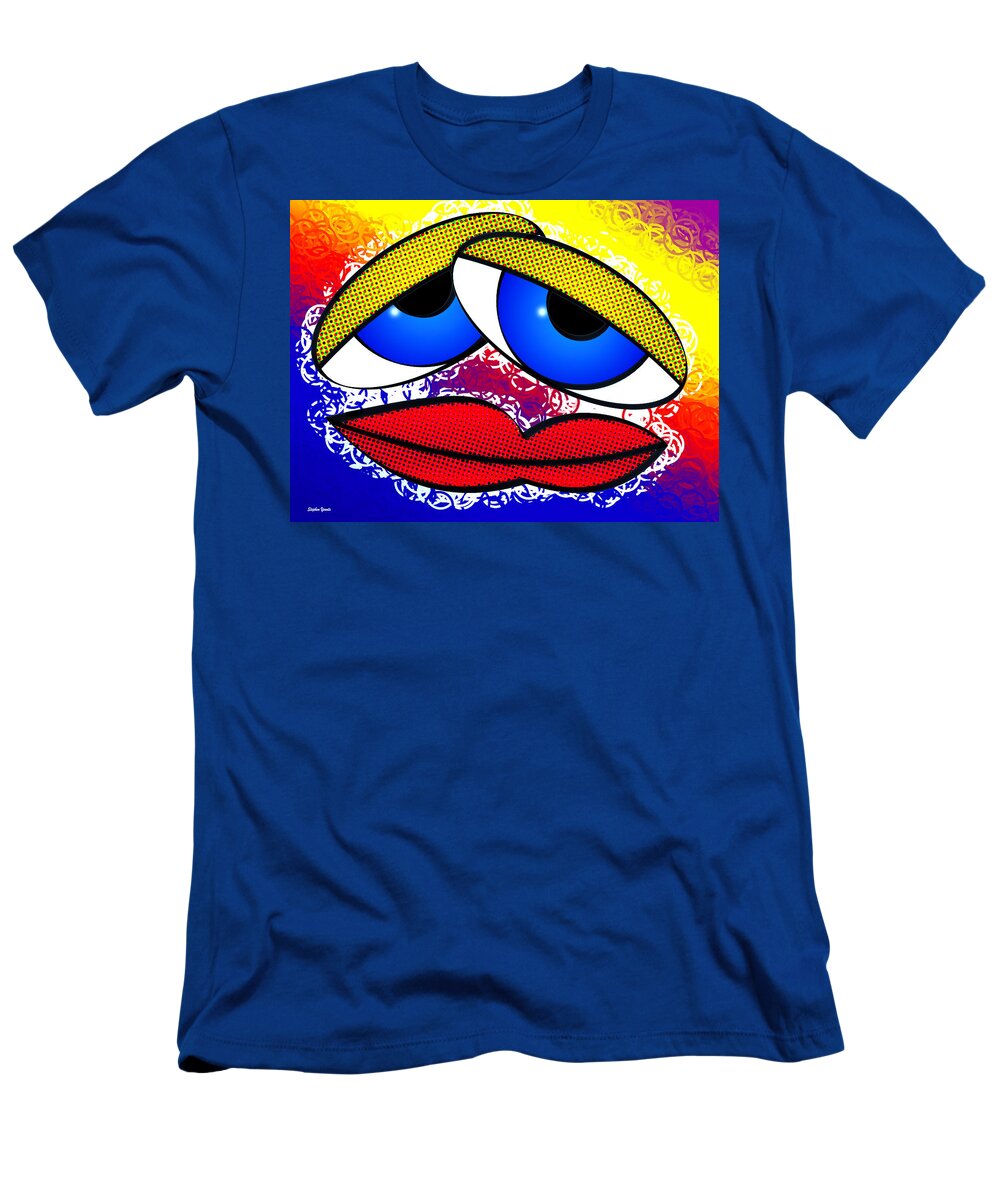 Pout T-Shirt featuring the digital art Pout by Stephen Younts