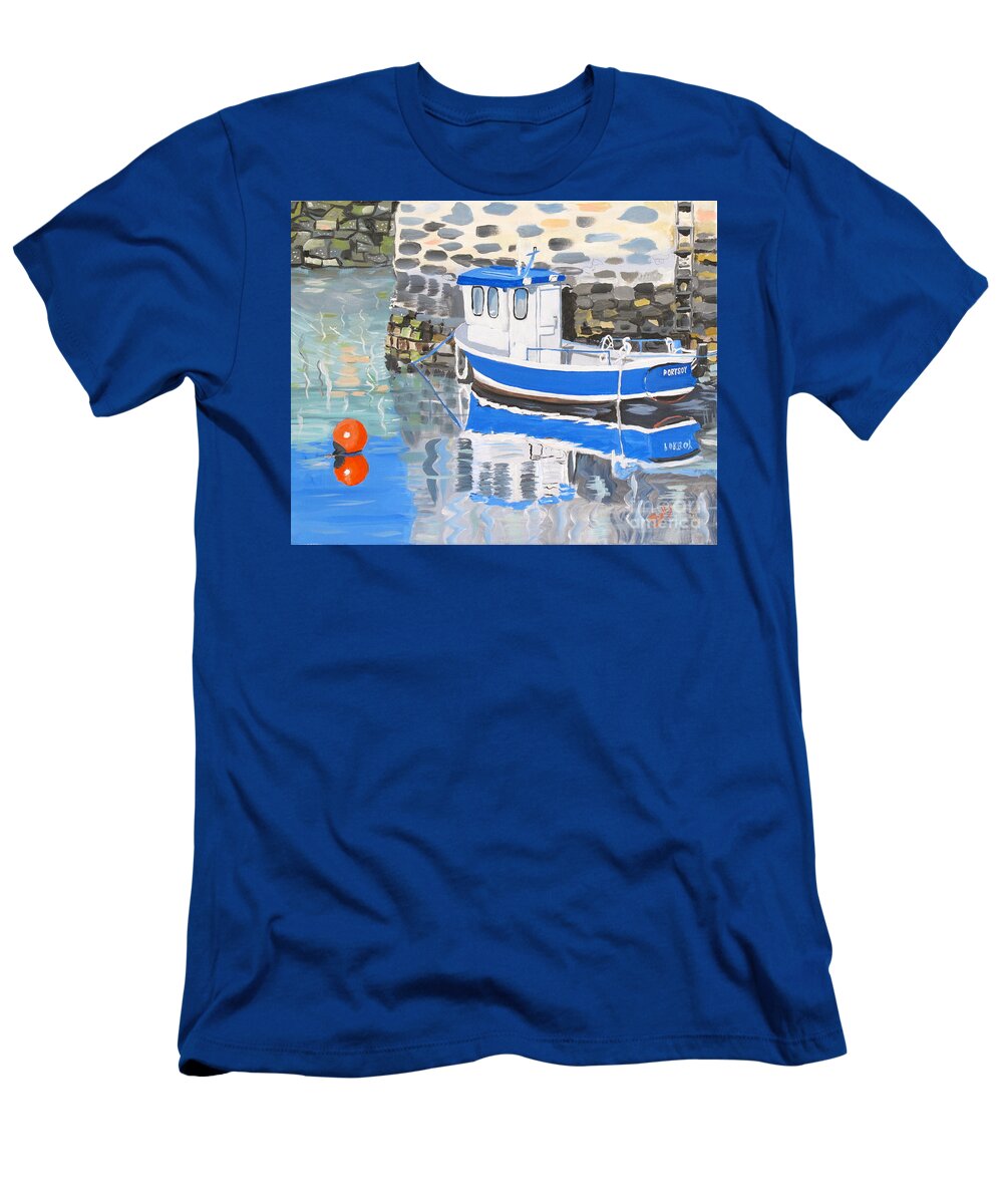 Scotland T-Shirt featuring the painting Scotland Boat by Phyllis Kaltenbach