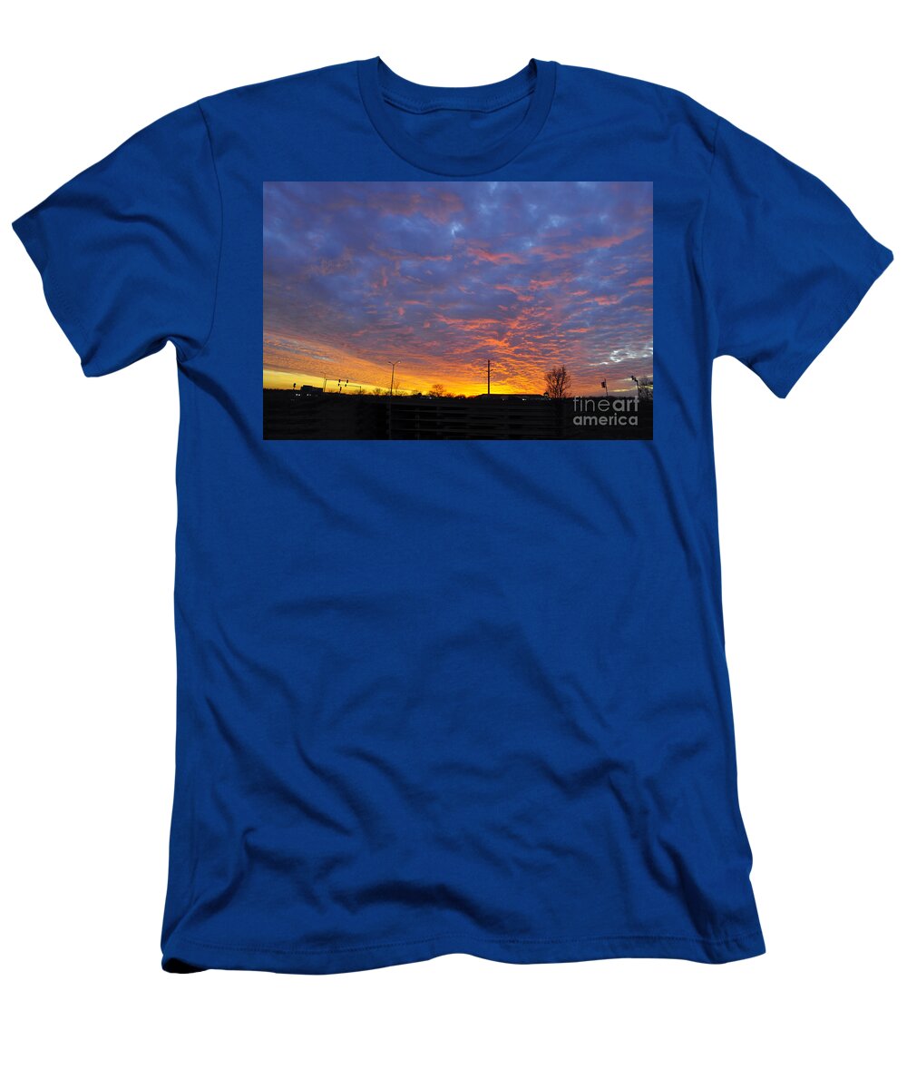 Red Sky T-Shirt featuring the photograph Sky on Fire by Dejan Jovanovic