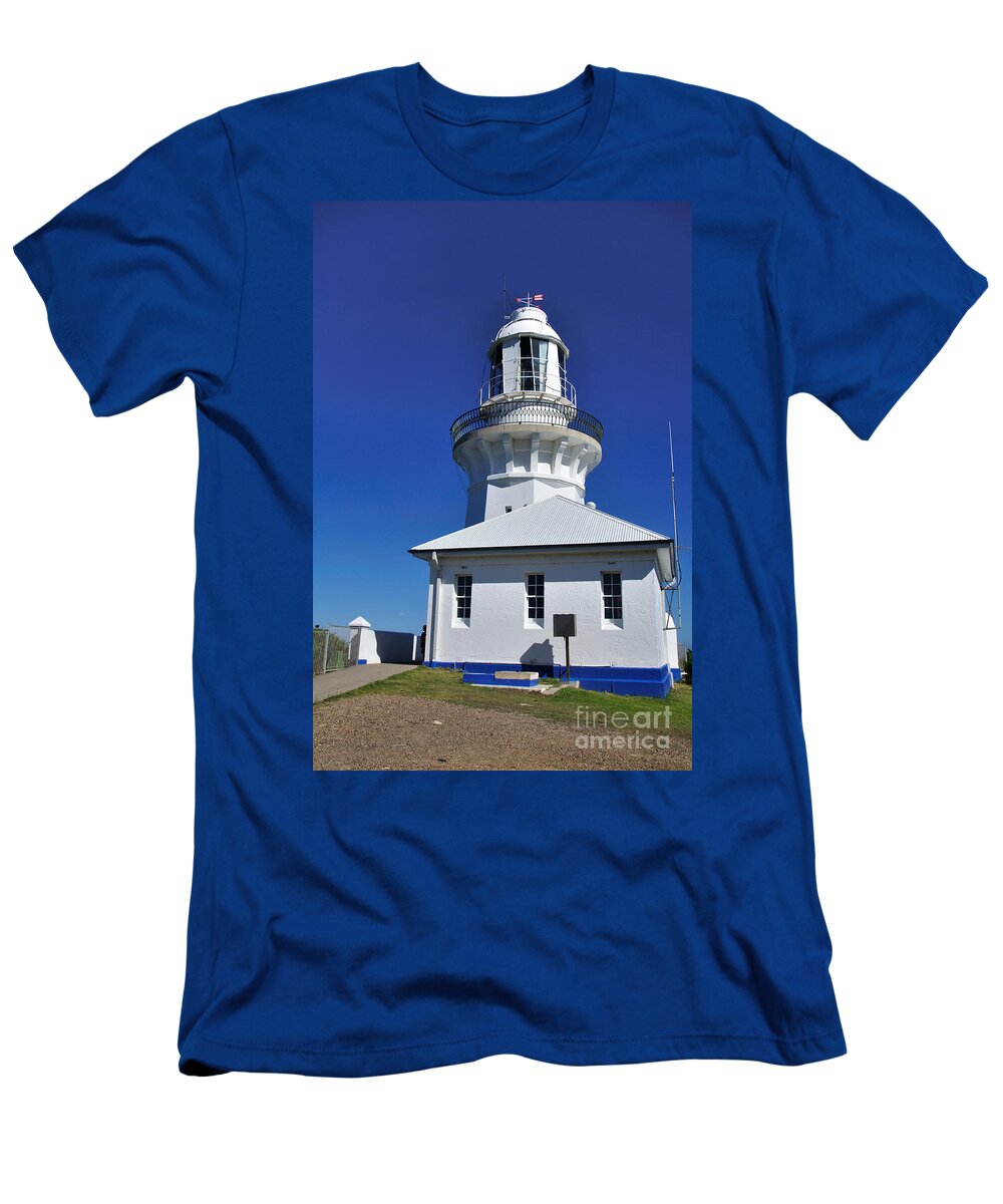 Photography T-Shirt featuring the photograph Smoky Cape Lighthouse by Kaye Menner